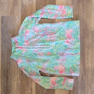 Lilly pulitzer girls zip up popover size L
